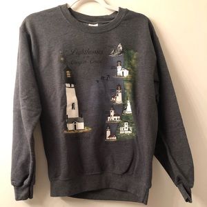 Oregon lighthouse crewneck sweatshirt